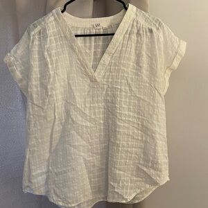 GAP Women's White V-Neck Top